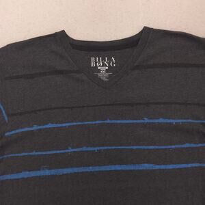 Billabong Casual Crew Neck Short Sleeve Graphic T Shirt Mens Size M Gray